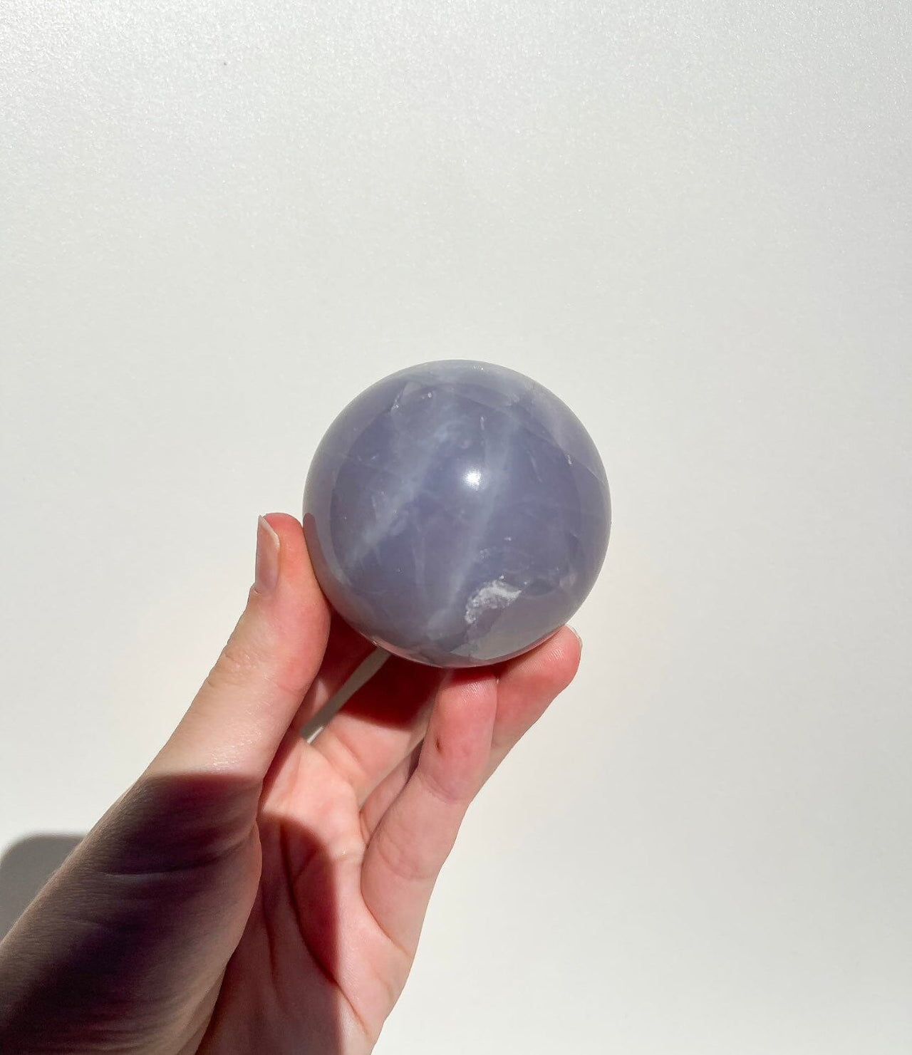 Blue Rose Quartz Sphere #4 (see video)