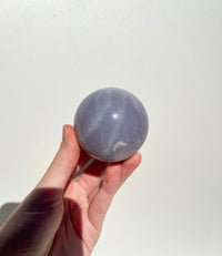 Blue Rose Quartz Sphere #4 (see video)