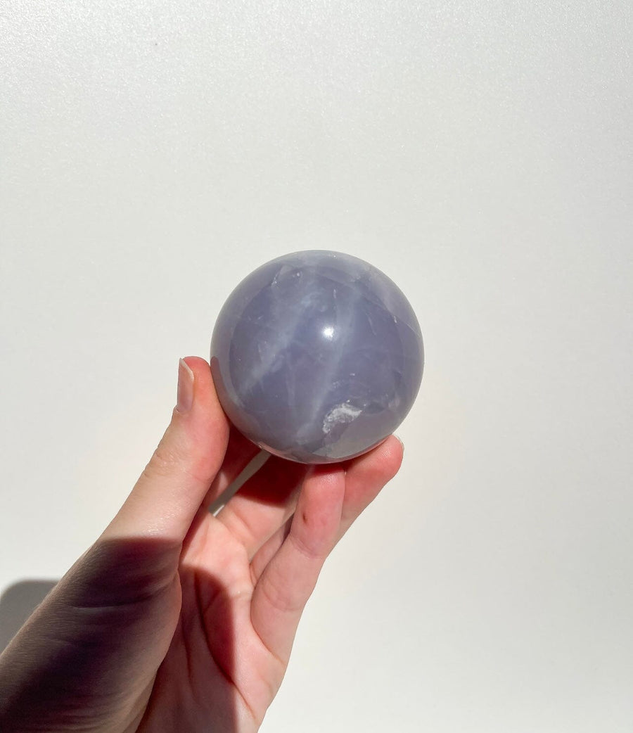 Blue Rose Quartz Sphere #4 (see video)