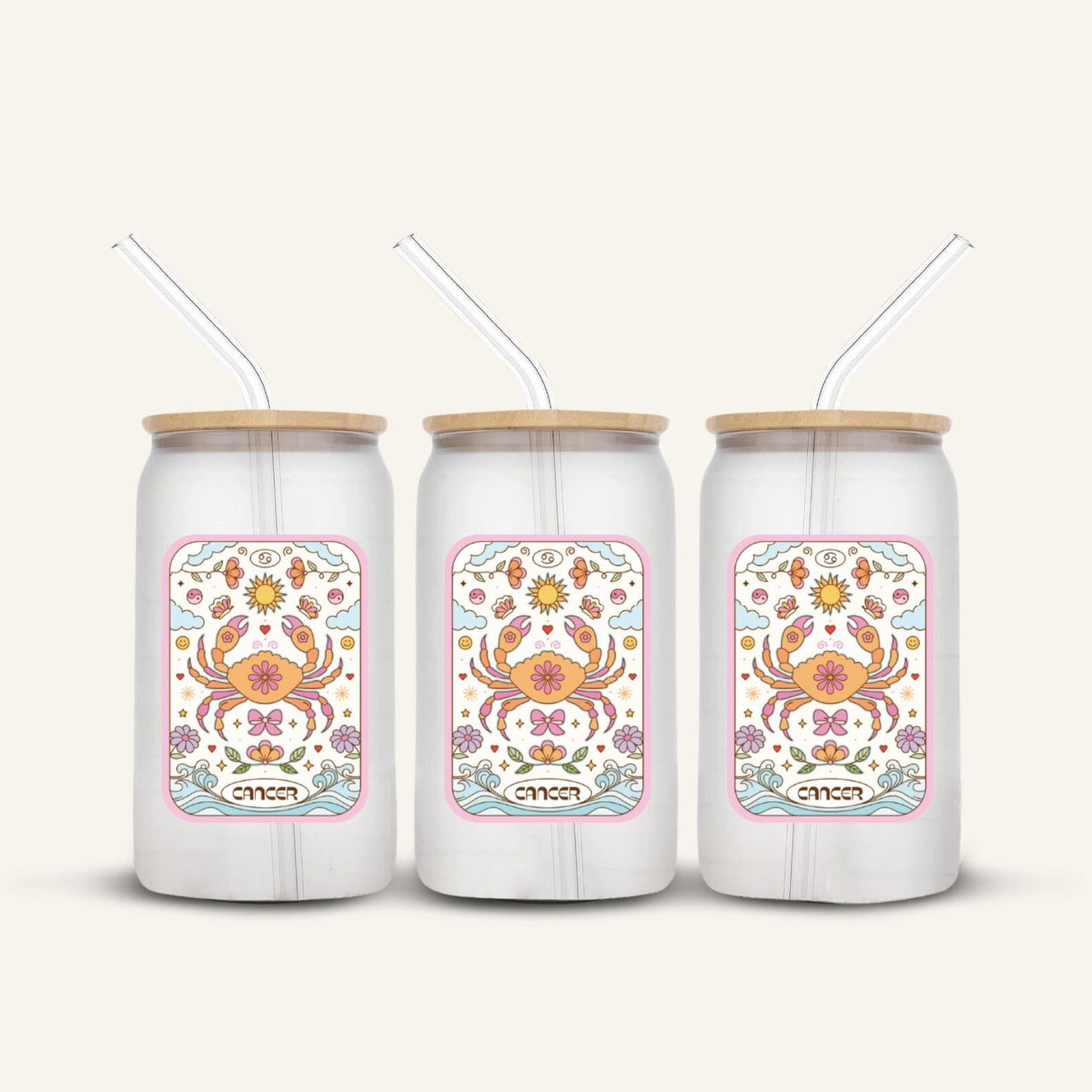 Cancer Glass Cup *FROSTED*