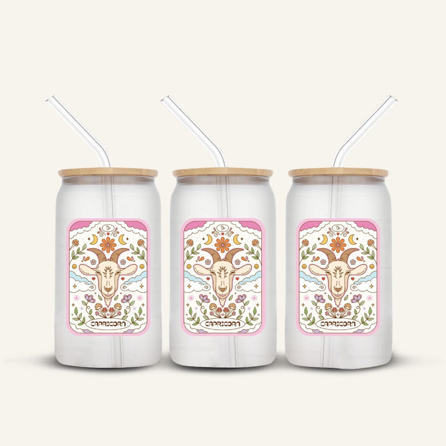 Capricorn Glass Cup *FROSTED*