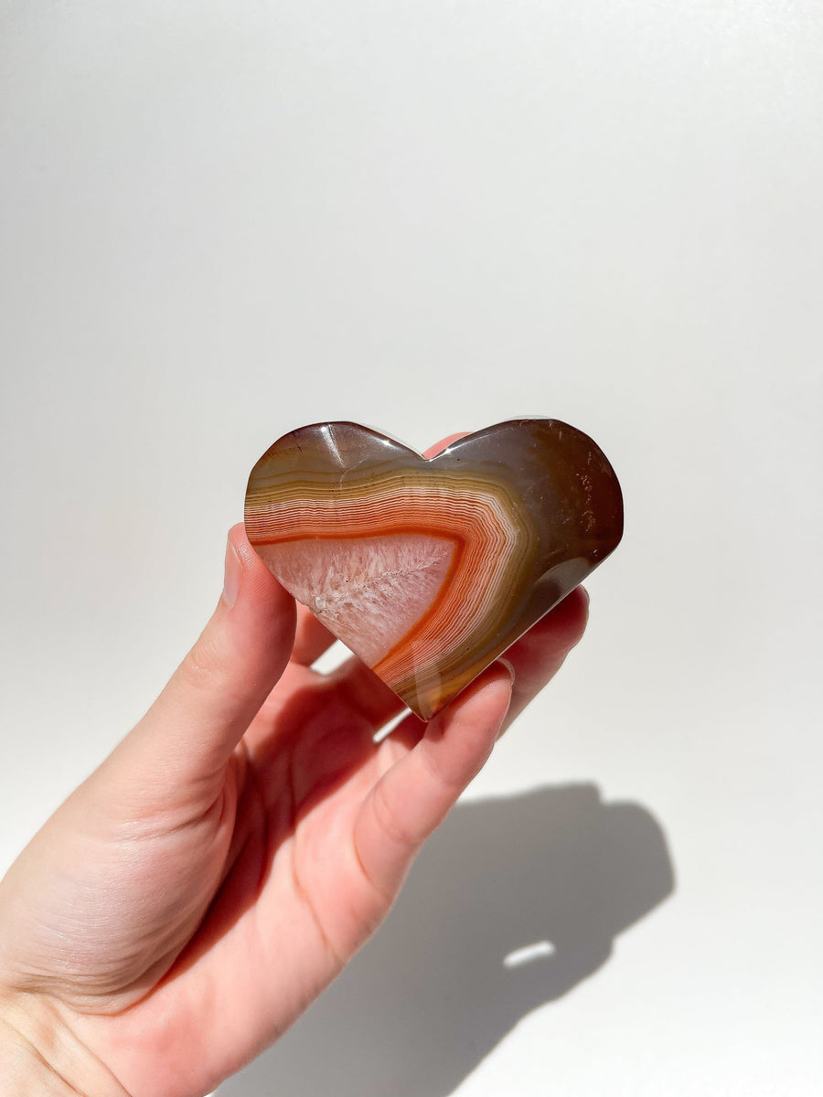 Carnelian Heart #1 Halo Quartz 