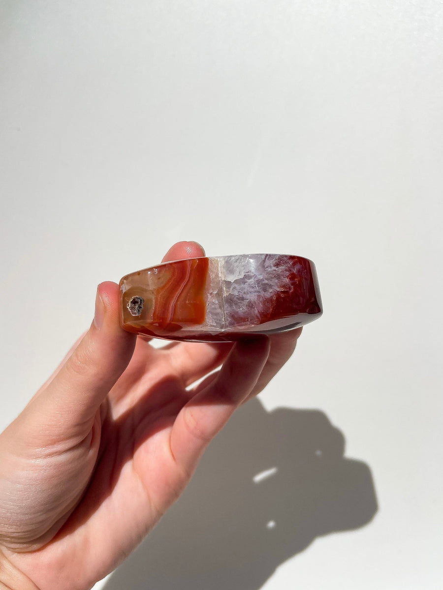 Carnelian Heart #2 Halo Quartz 