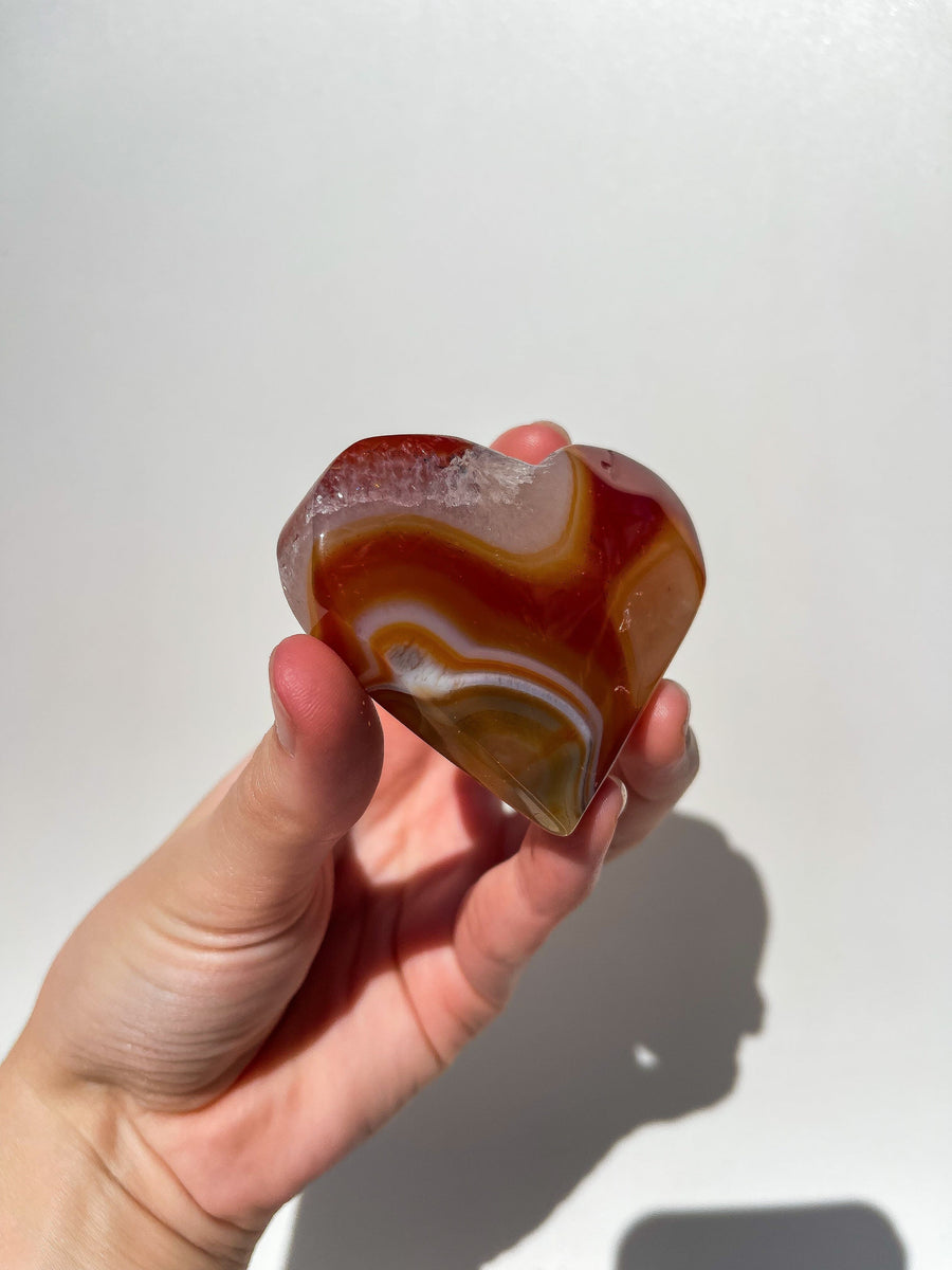 Carnelian Heart #4 Halo Quartz 