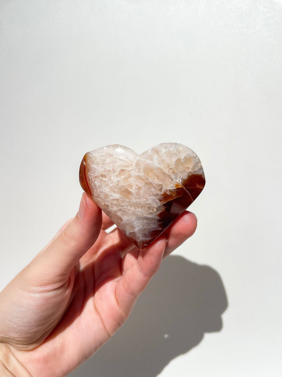Carnelian Heart #5 Halo Quartz 