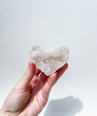 Clear Quartz Geode Puffy Heart #2