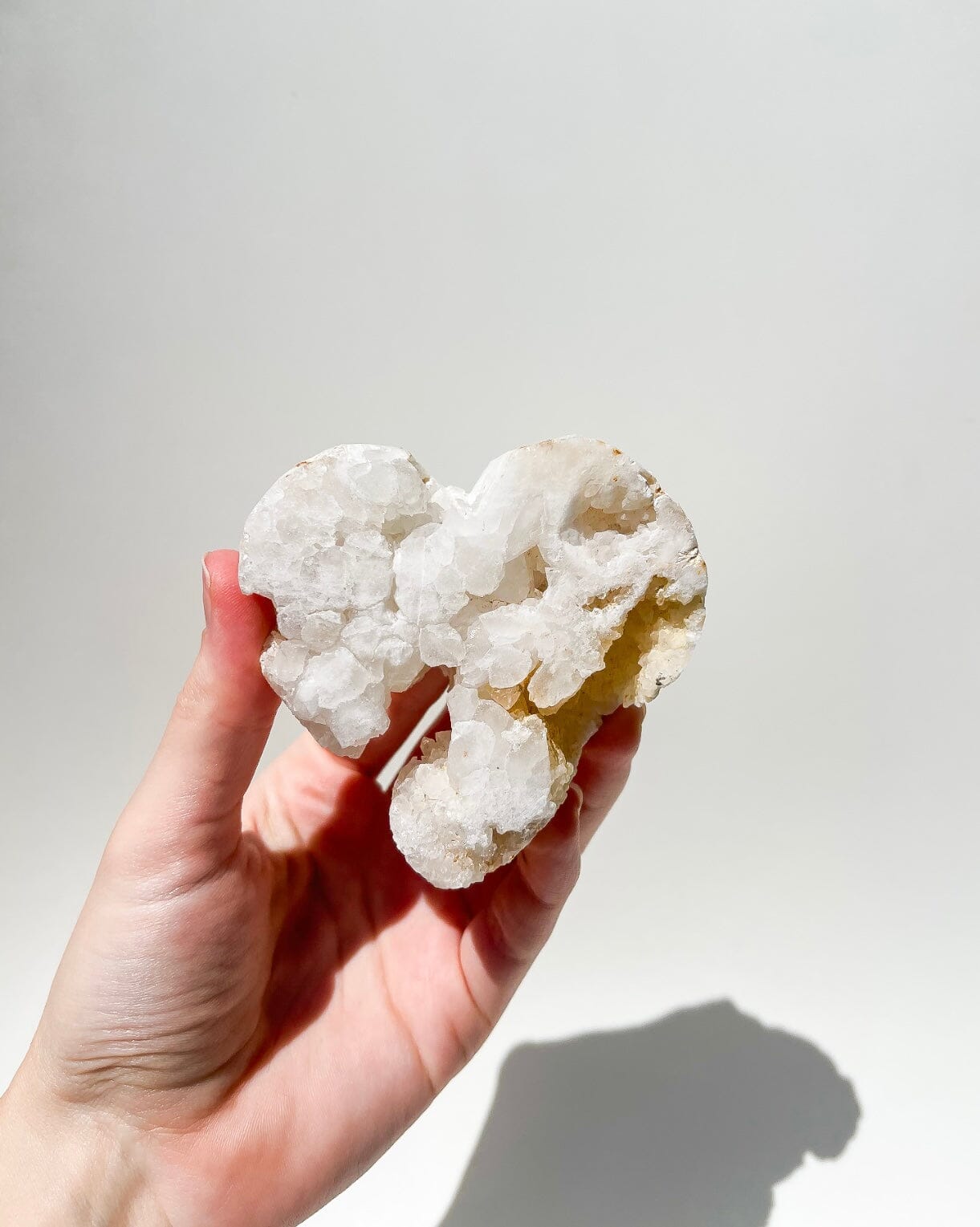 Clear Quartz Geode Puffy Heart #5