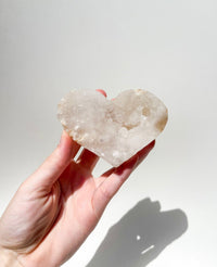 Clear Quartz Geode Puffy Heart #9