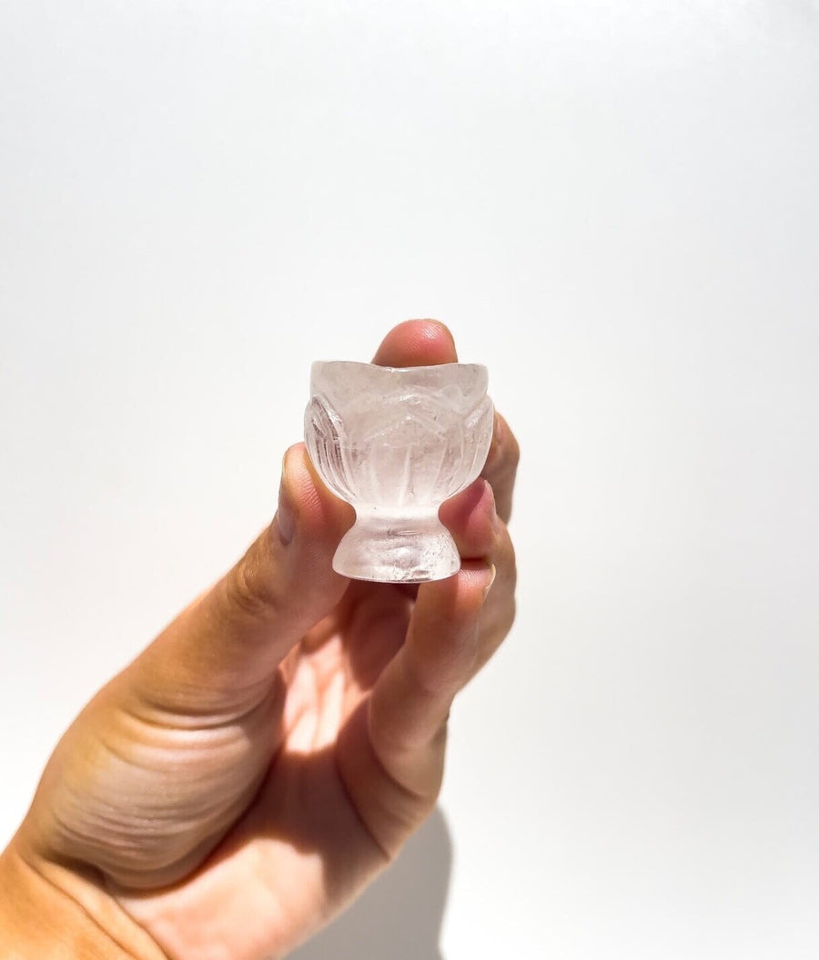 Clear Quartz Wine Glass Halo Quartz 