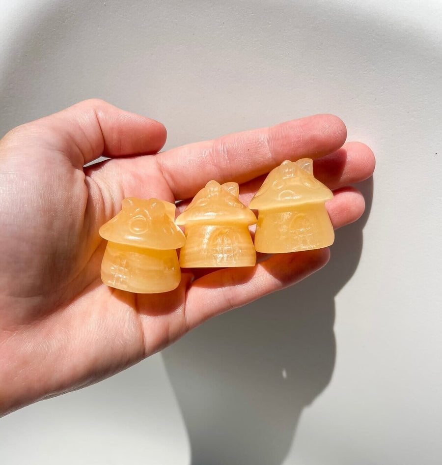 Gnome House - Mini Halo Quartz Orange Calcite 