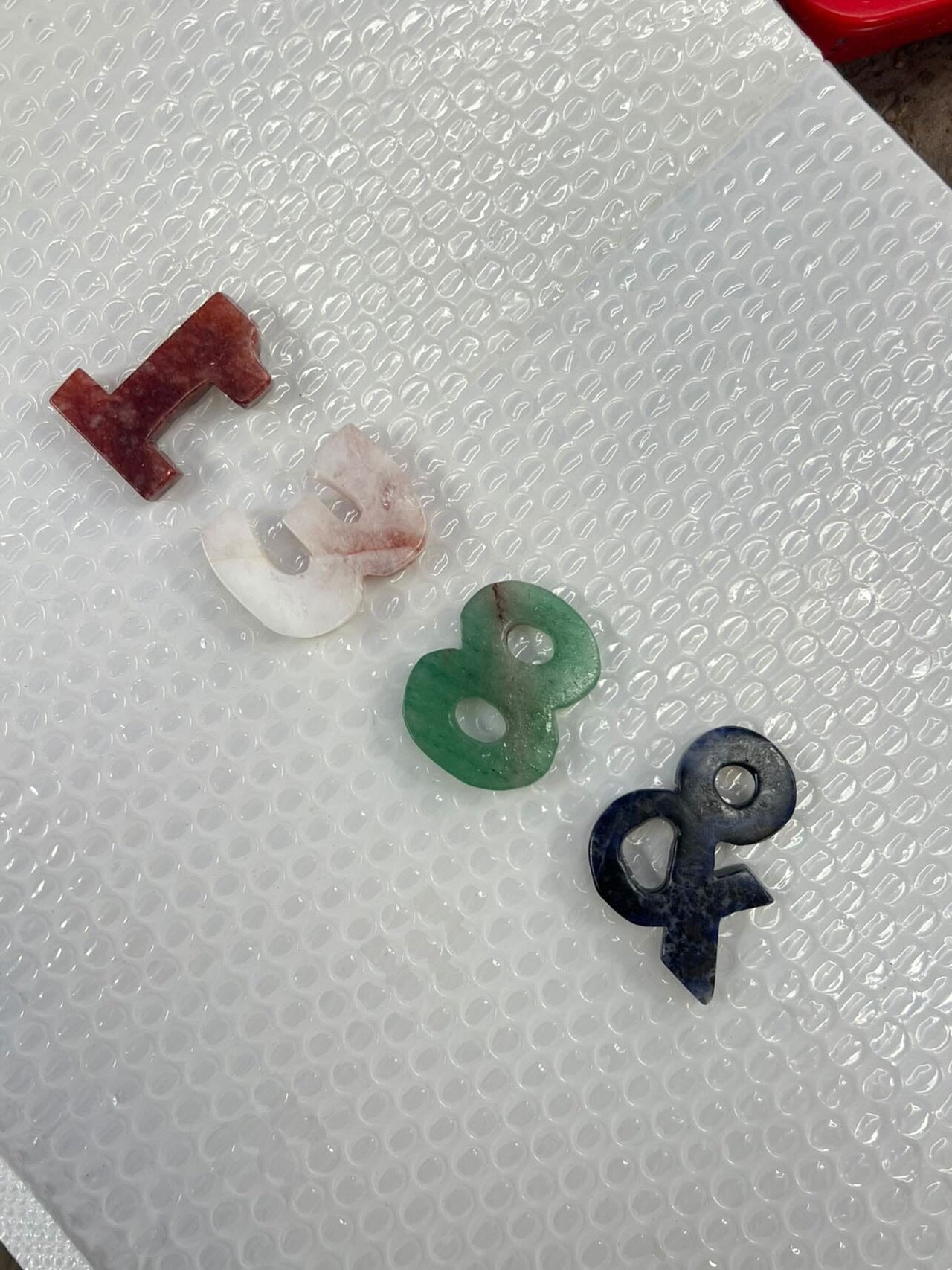 Crystal Letter Carvings