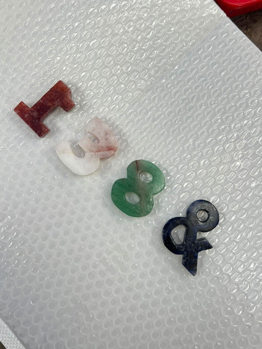 Crystal Letter Carvings