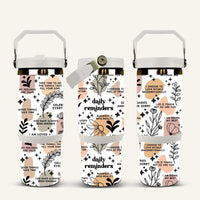 Daily Affirmations Tumbler with Flip Straw (2 versions)