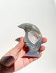 Druzy Blue Agate Self-Standing Moon #2