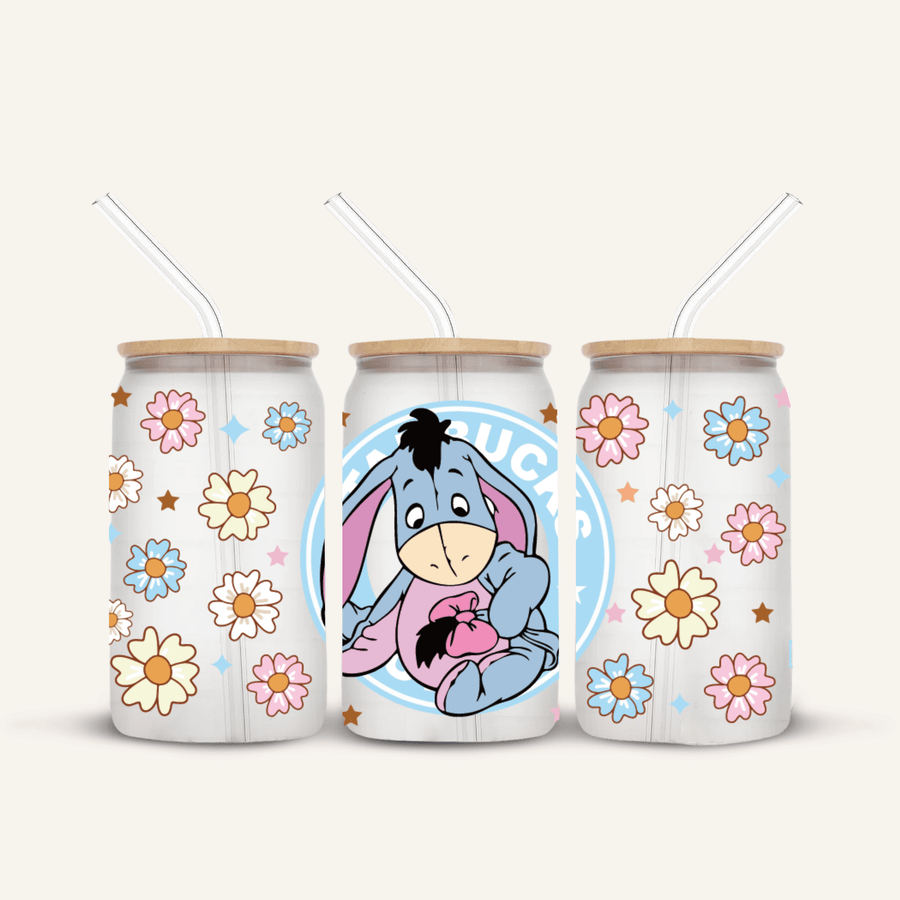 Eeyore Glass Cup *FROSTED*