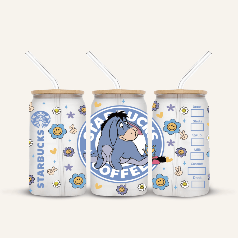 Eeyore Glass Cup *FROSTED*