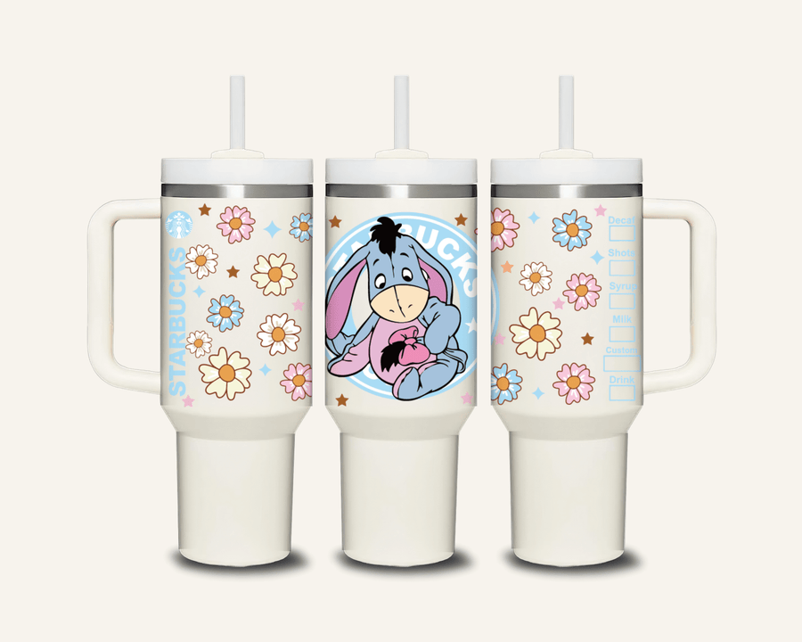 Eeyore Tumbler with Side Handle