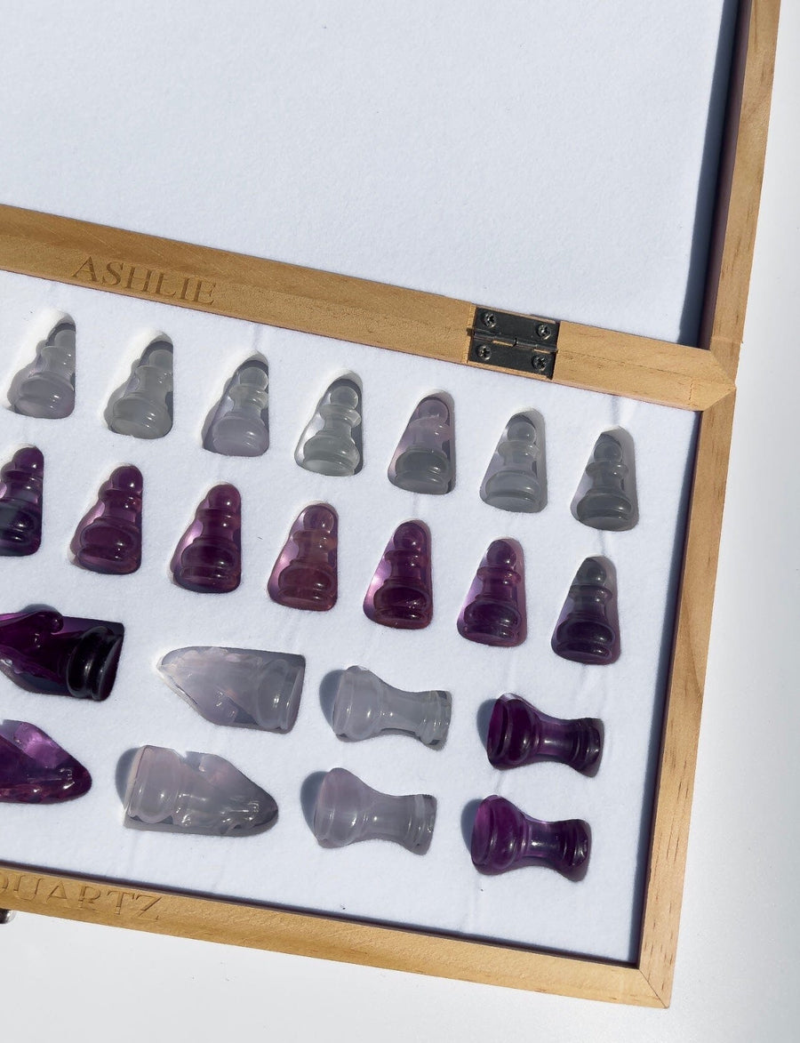 Fluorite Chess Set $278 PRE-ORDER Halo Quartz 