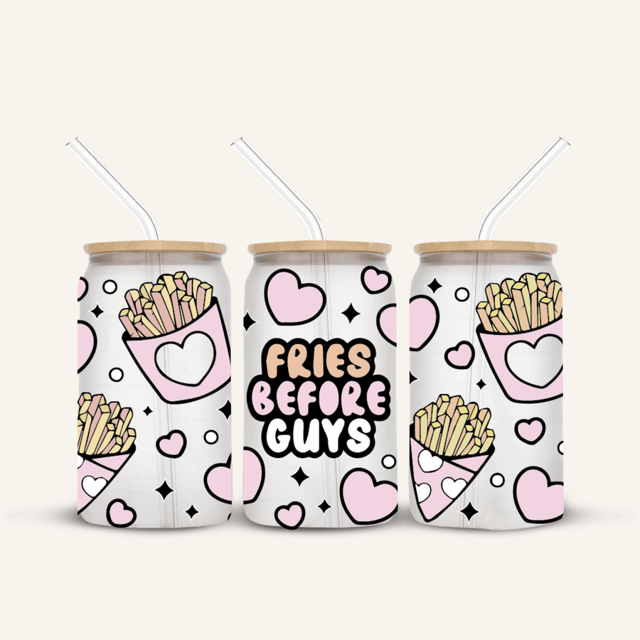 Fries Before Guys Glass Cup *FROSTED*