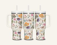 Garden Vibes Tumbler with Side Handle