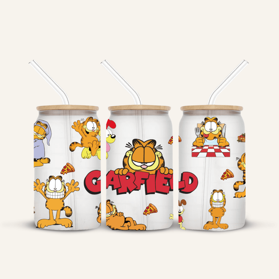 Garfield Glass Cup *FROSTED*
