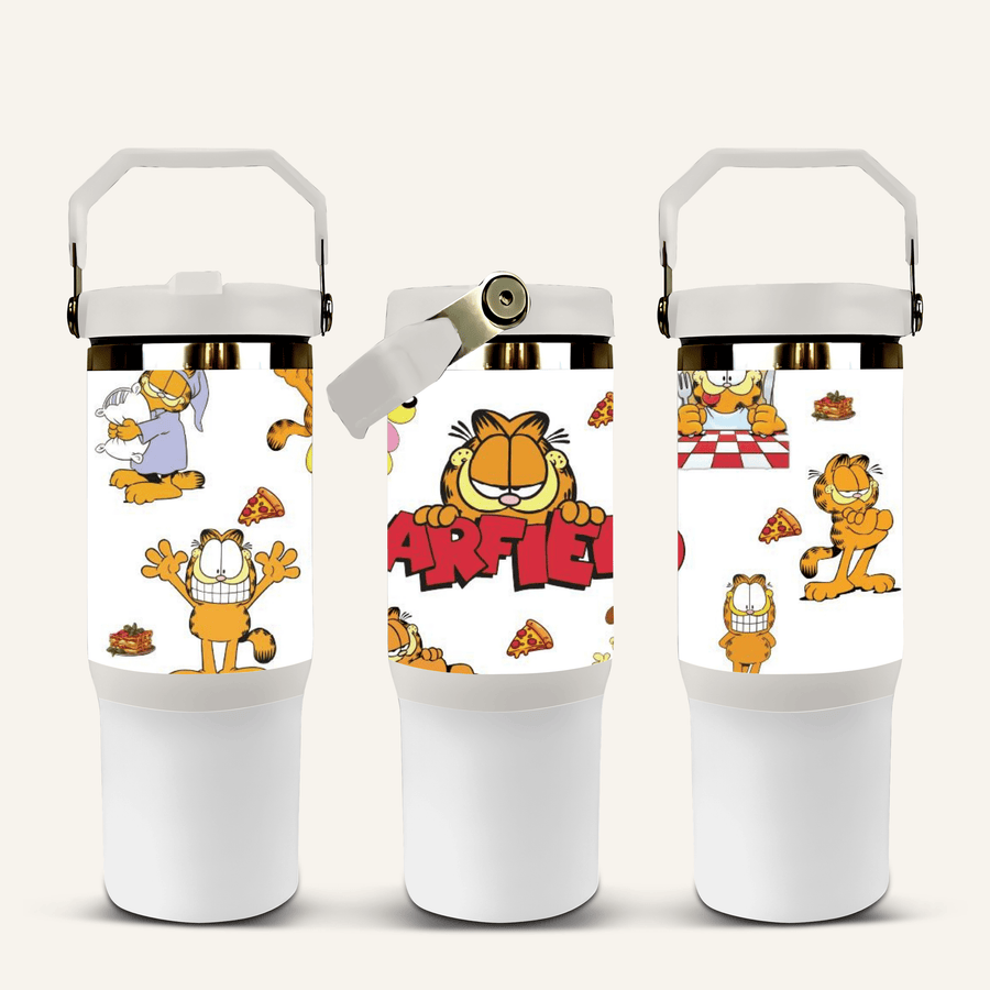 Garfield Tumbler with Flip Straw