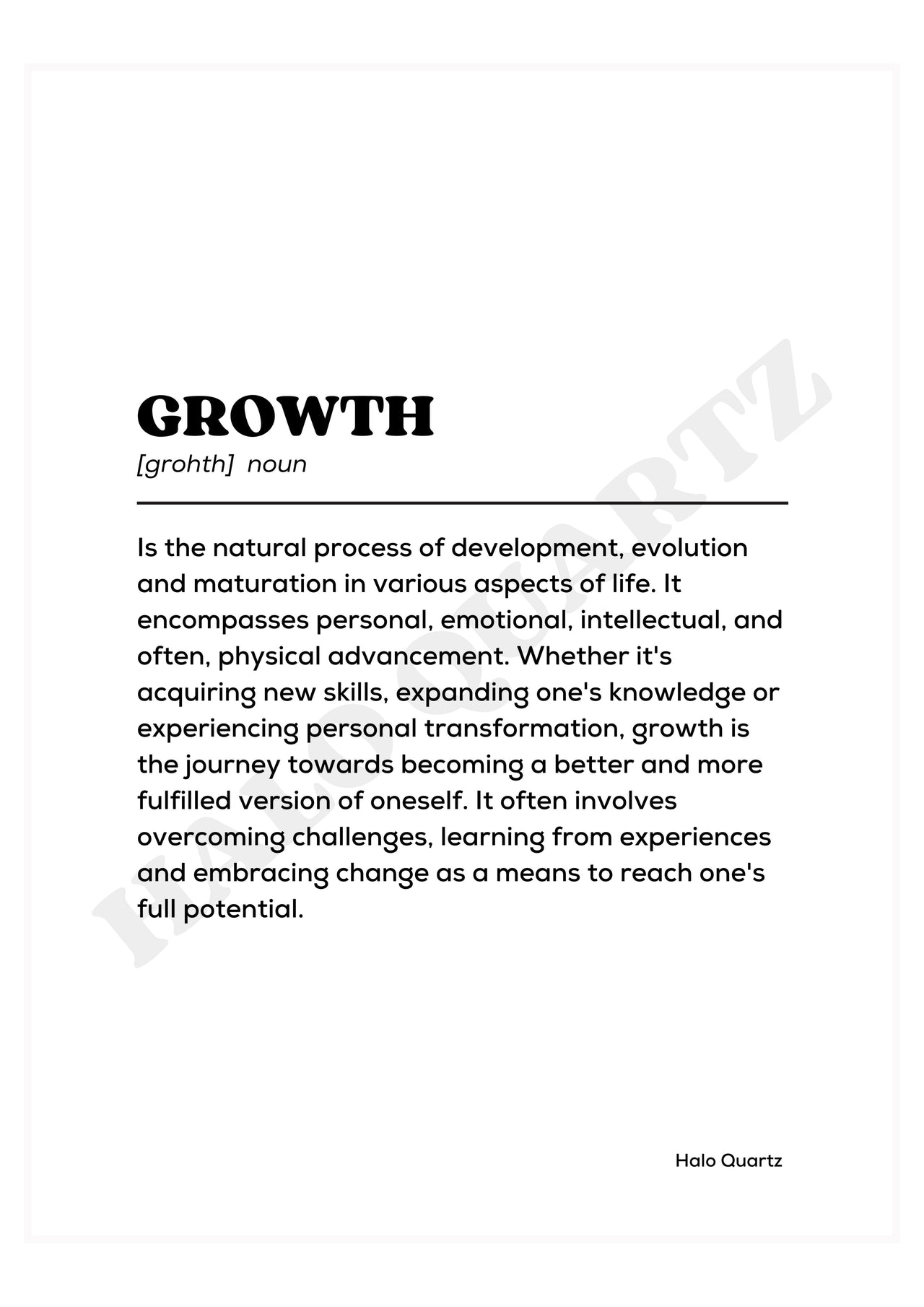 Growth Halo Quartz 