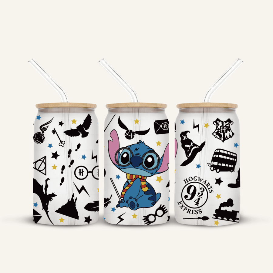 Harry Potter Stitch Glass Cup *FROSTED*
