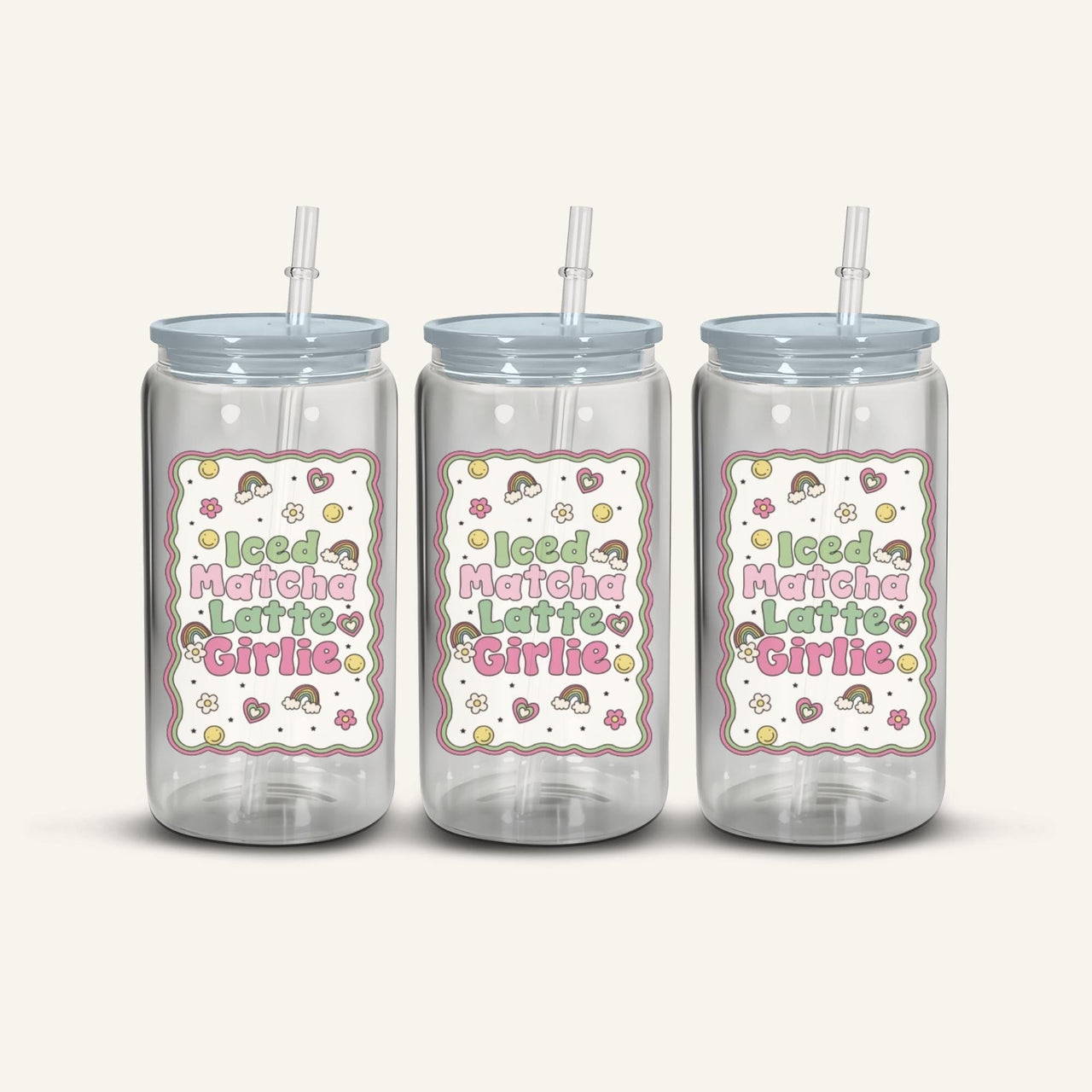Iced Matcha Latte Girlie Snowglobe Cup