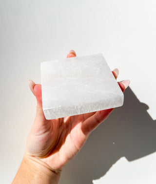 Selenite Charging Square Halo Quartz 