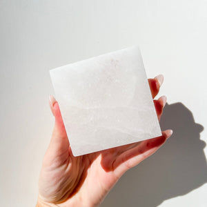 Selenite Charging Square Halo Quartz 