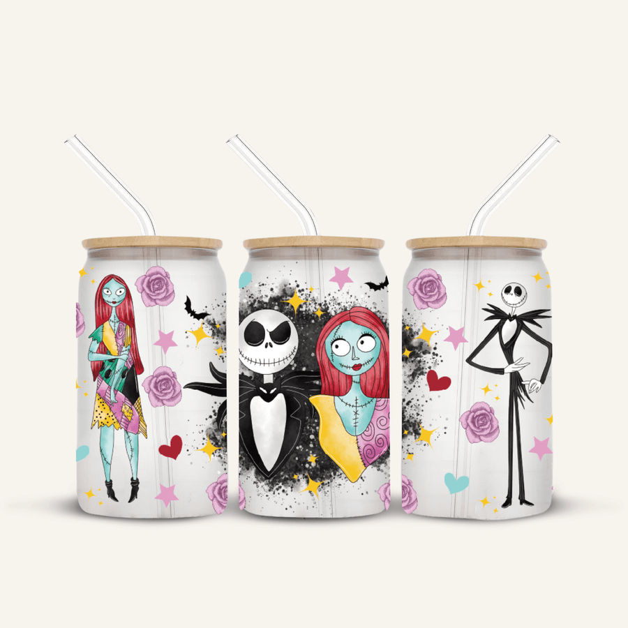 Jack Skeleton Glass Cup *FROSTED*