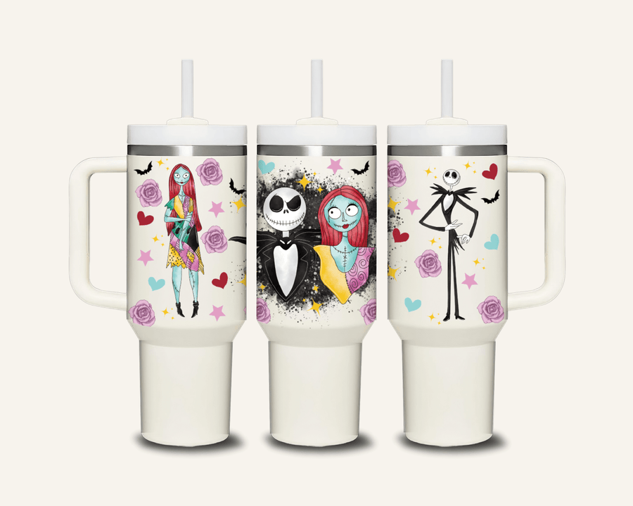 Jack Skeleton Tumbler with Side Handle