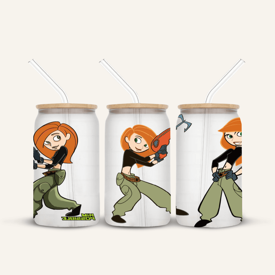 Kim Possible #1 Glass Cup *FROSTED*