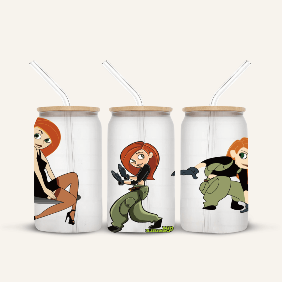 Kim Possible #3 Glass Cup *FROSTED*