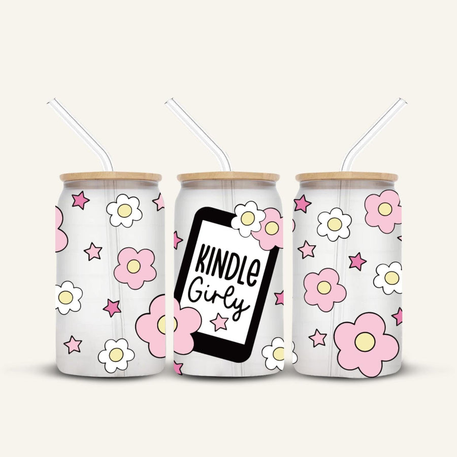 Kindle Girly Glass Cup *FROSTED*