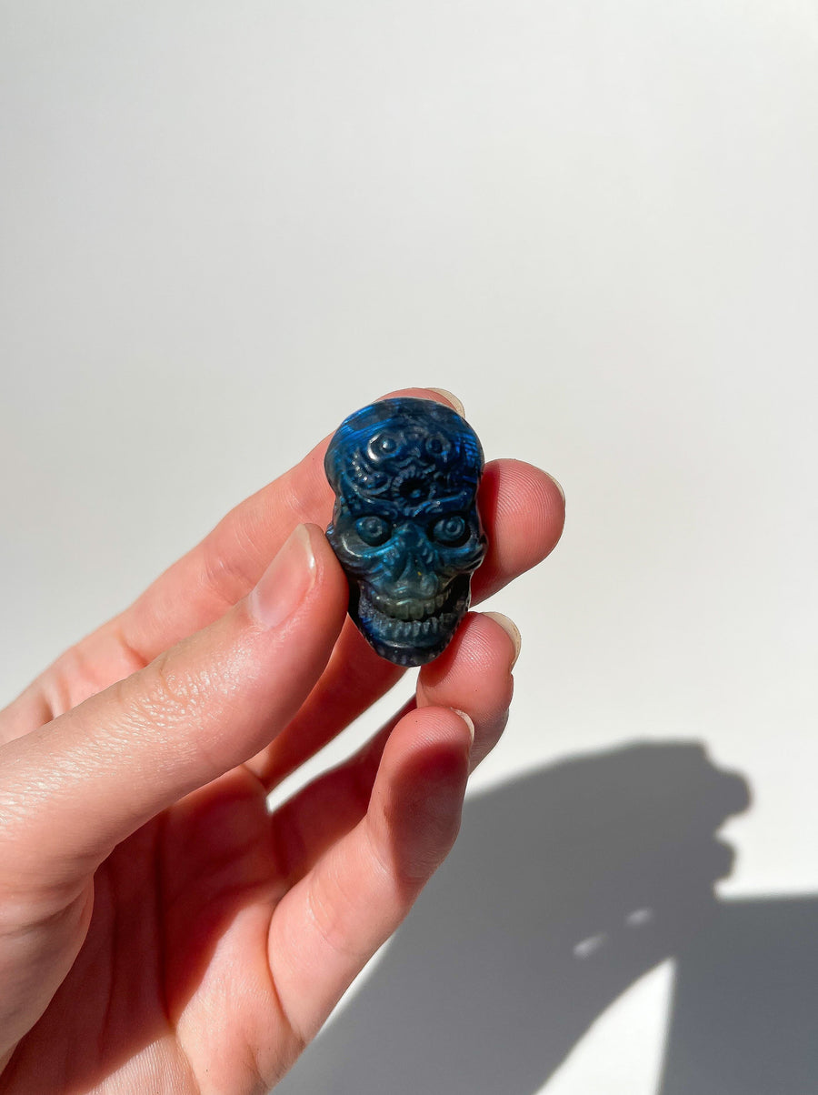 Labradorite Skull (see video) #2