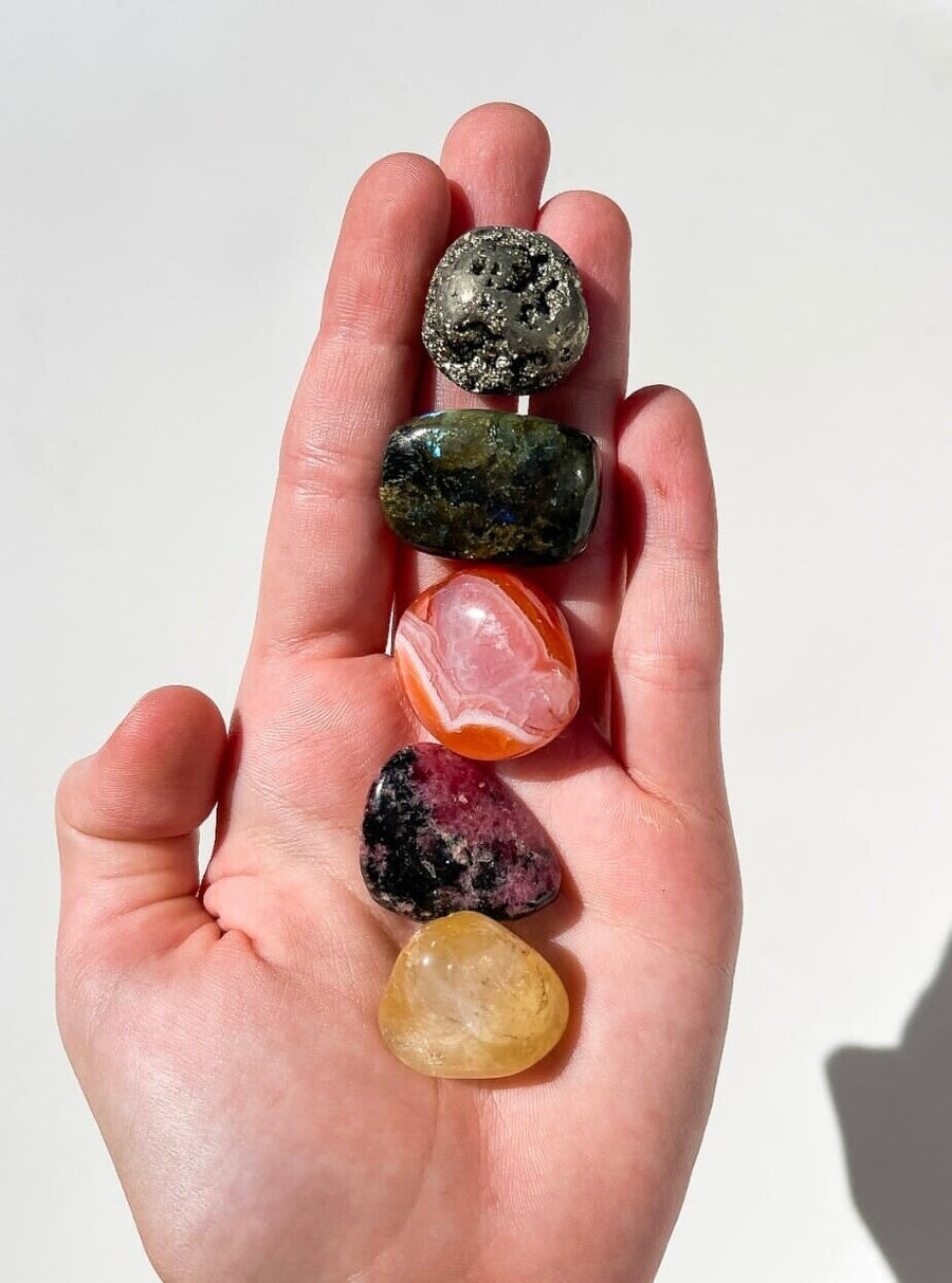 Leo Tumbled Bundle Halo Quartz Tumbled Stone Kit 