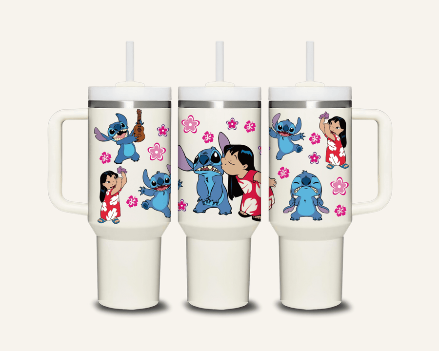 Lilo & Stitch Tumbler with Side Handle