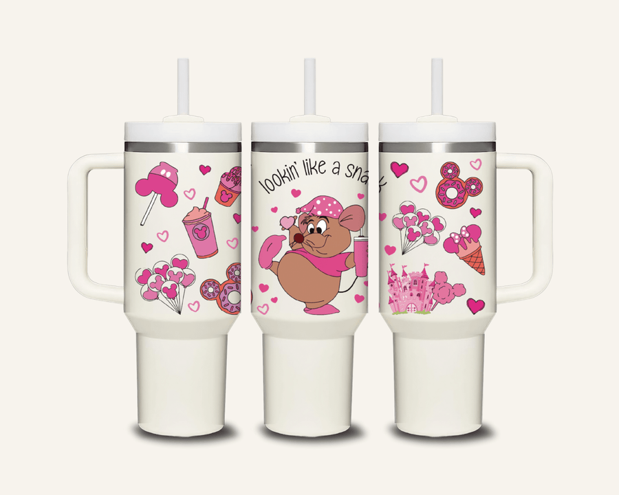 Lookin Like A Snack Tumbler with Side Handle