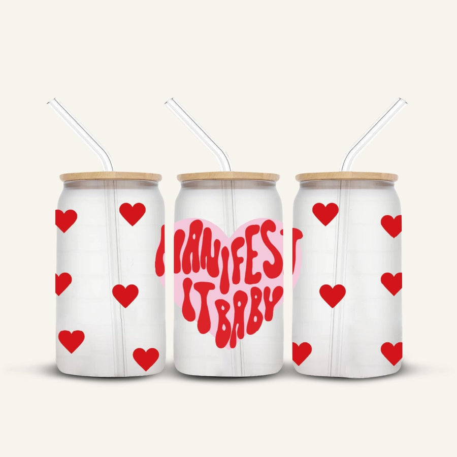 Manifest It Baby Glass Cup *FROSTED*