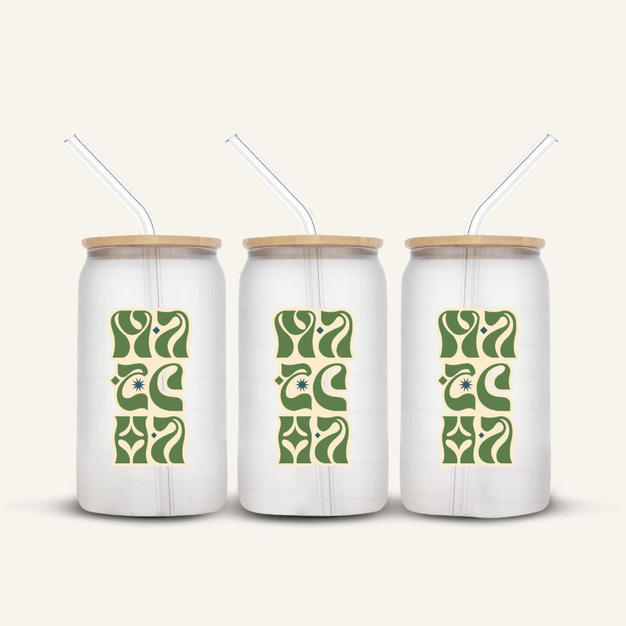 Matcha Glass Cup *FROSTED*