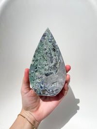 Moss Agate Teardrop #2