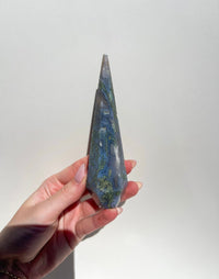 Moss Agate Upside-down Tower #3
