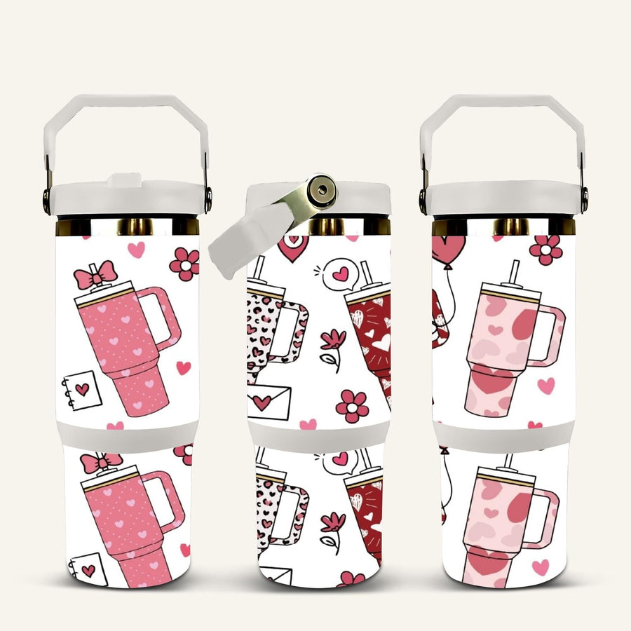 Multicolour Tumblers Tumbler with Flip Straw