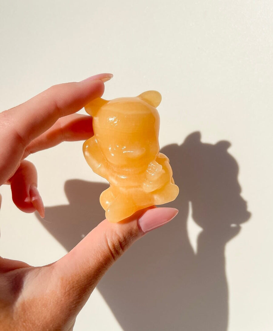 Orange Calcite Winnie The Pooh Halo Quartz 