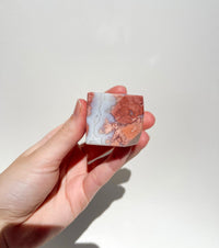 Pink Agate Corner Standing Cube