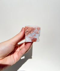 Pink Agate Corner Standing Cube