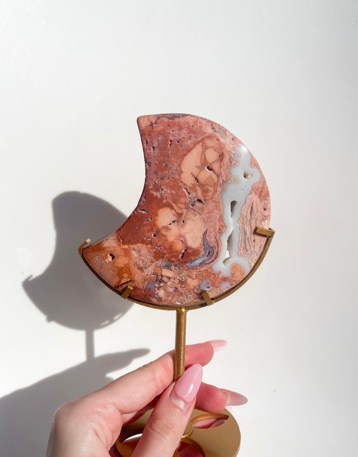 Pink Agate Moon #3 (see video)