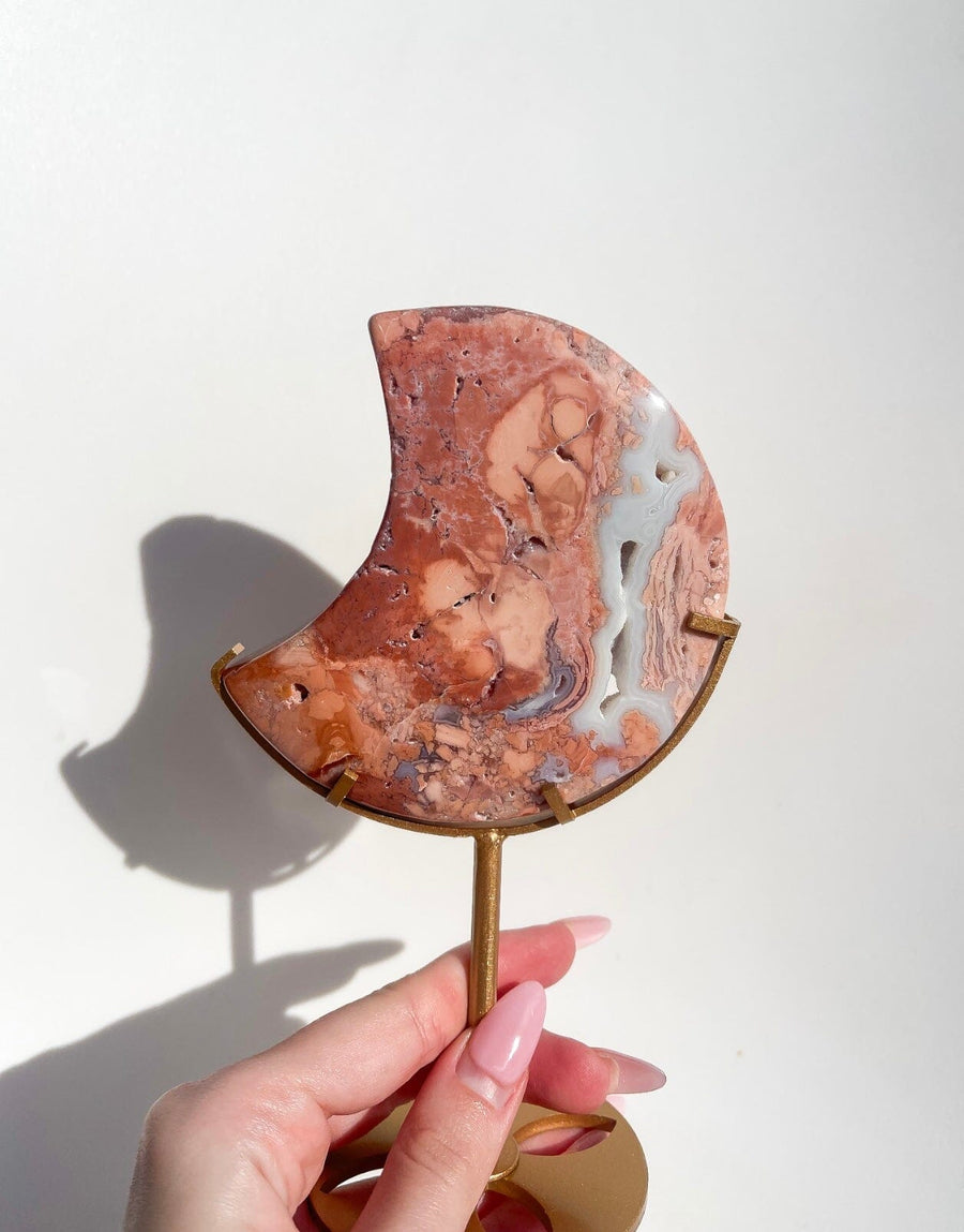 Pink Agate Moon #3 (see video)